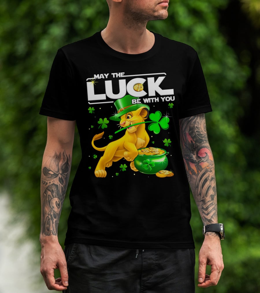 May The Luck Be With You Simba St Patrick's Day T-Shirt
