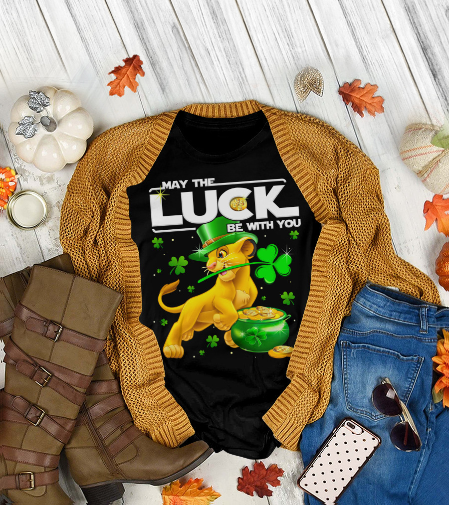 May The Luck Be With You Simba St Patrick's Day T-Shirt