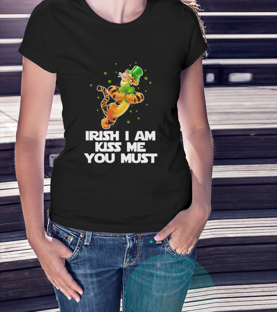 Tigger Irish I Am Kiss Me You Must St. Patrick's Day Clover T-Shirt