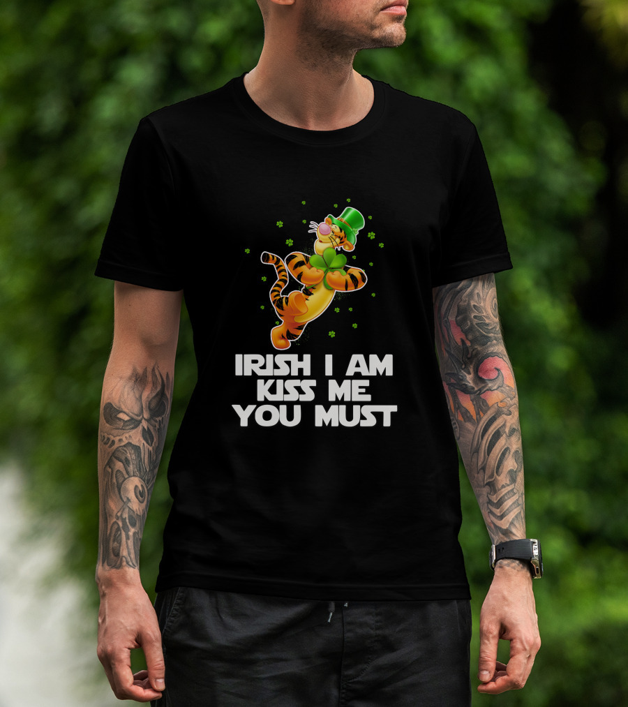 Tigger Irish I Am Kiss Me You Must St. Patrick's Day Clover T-Shirt