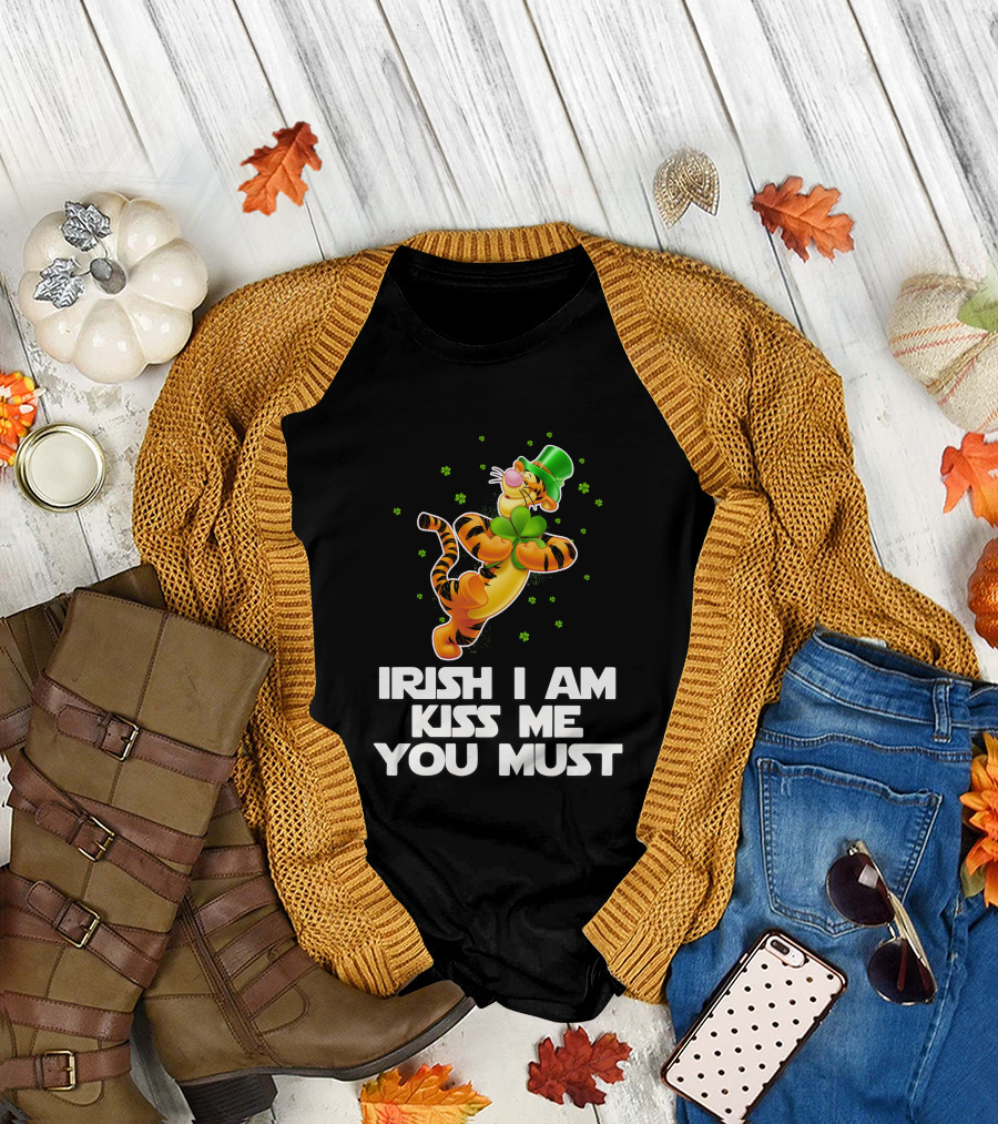Tigger Irish I Am Kiss Me You Must St. Patrick's Day Clover T-Shirt