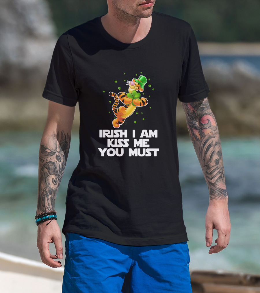 Tigger Irish I Am Kiss Me You Must St. Patrick's Day Clover T-Shirt
