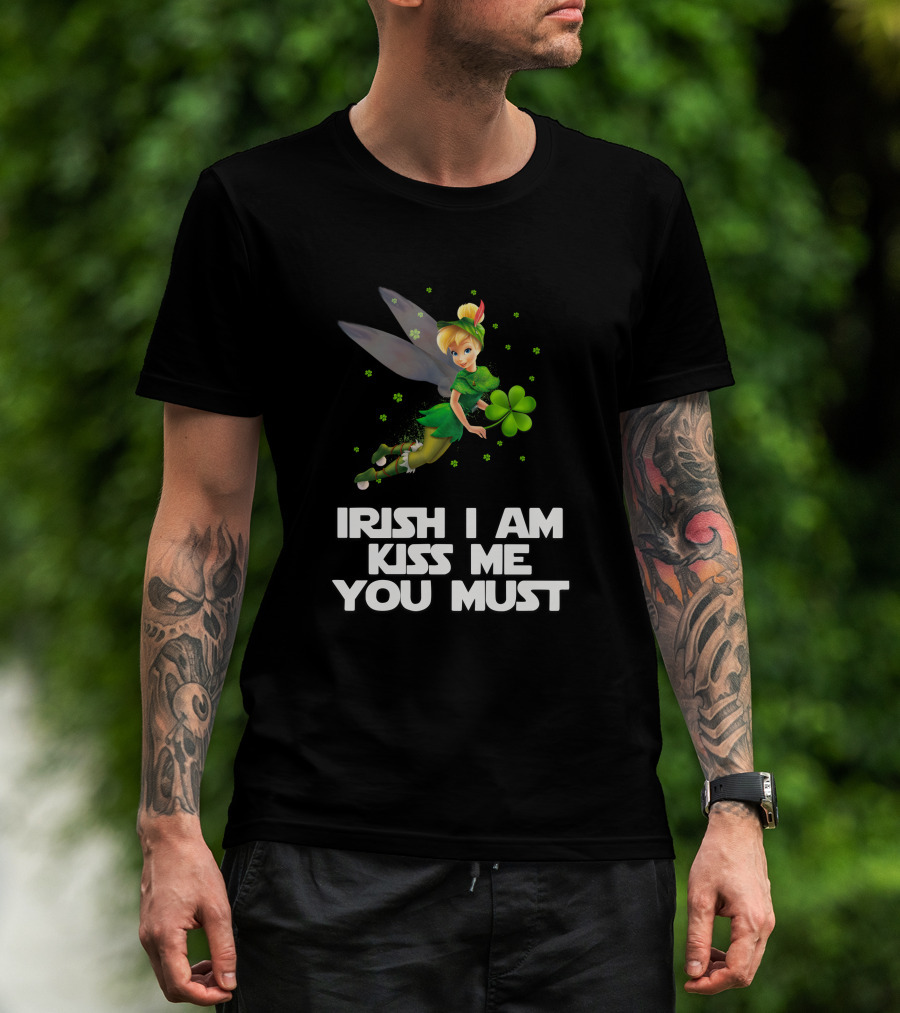 Irish Tinker Bell Kiss Me You Must T-Shirt