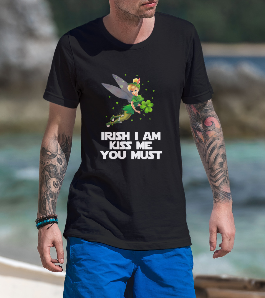 Irish Tinker Bell Kiss Me You Must T-Shirt