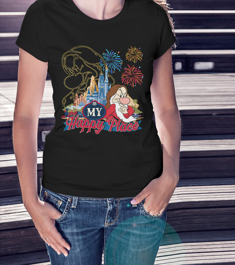 My Happy Place Grumpy Fireworks Castle T-Shirt
