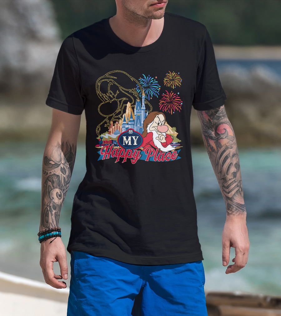 My Happy Place Grumpy Fireworks Castle T-Shirt