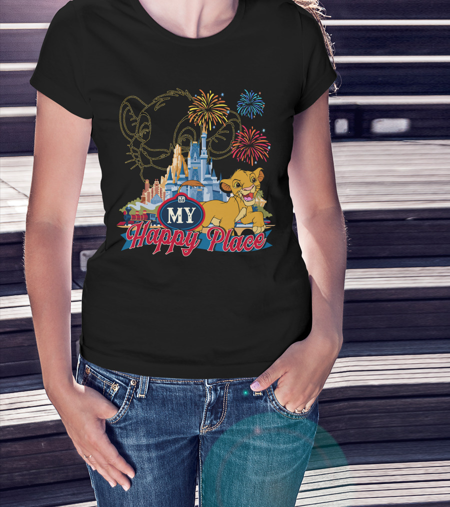 Simba My Happy Place Fireworks Magic Castle T-Shirt