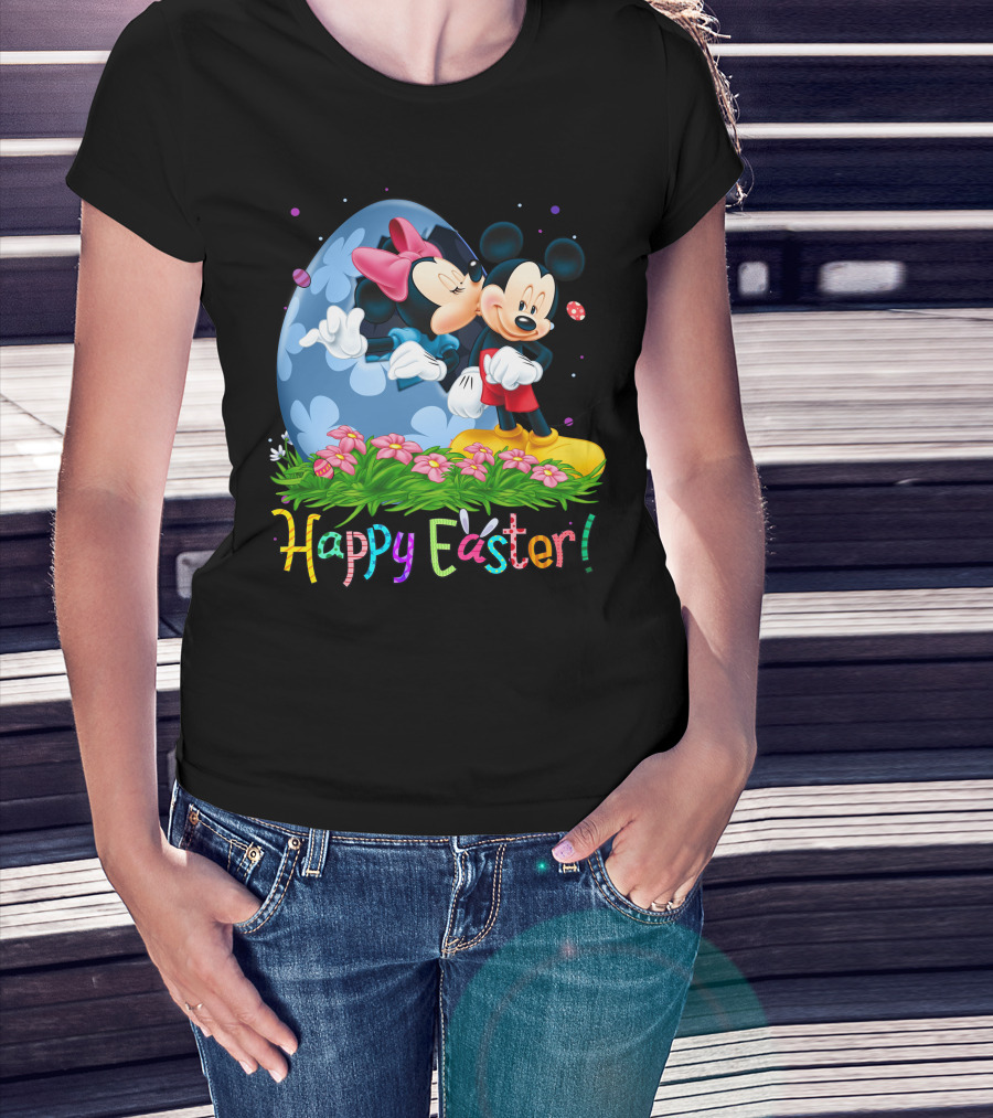 Happy Easter Mickey And Minnie T-Shirt