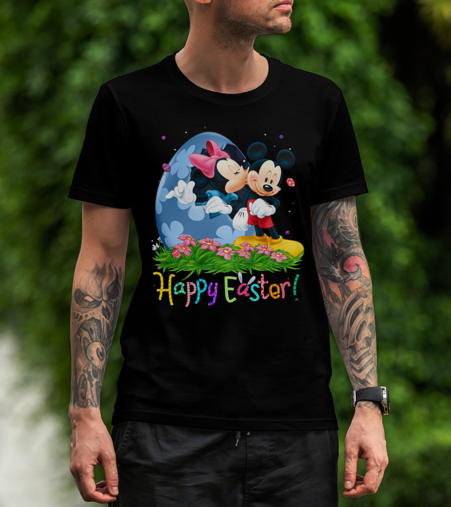 Happy Easter Mickey And Minnie T-Shirt