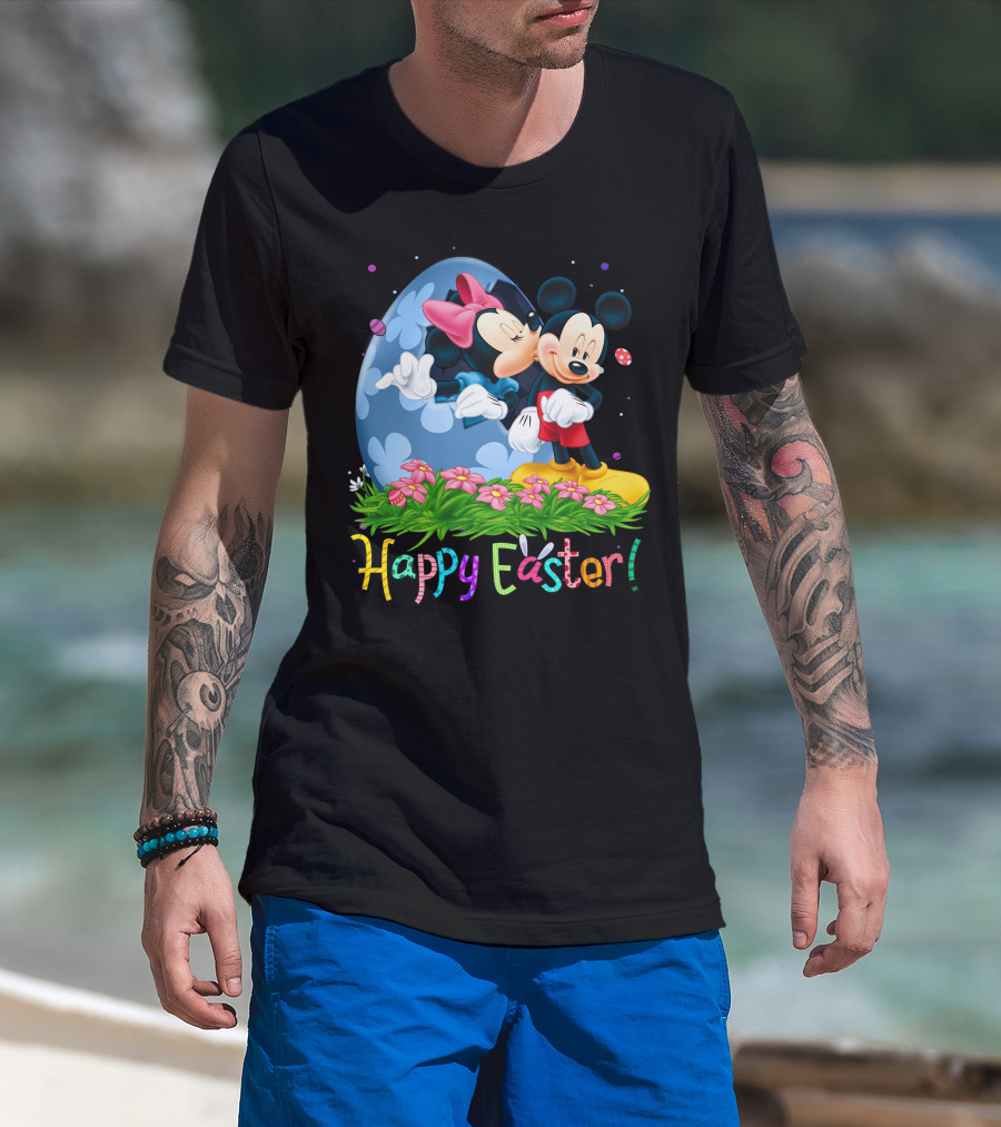 Happy Easter Mickey And Minnie T-Shirt