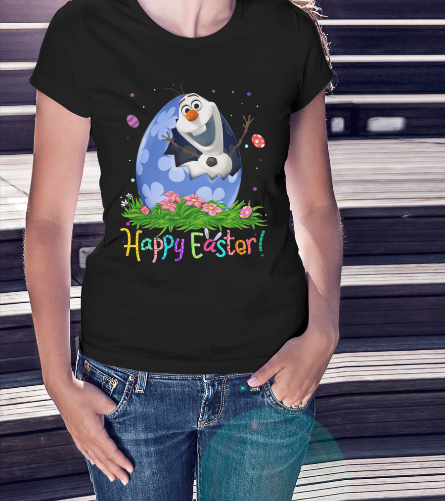Happy Easter Olaf Egg Flowers T-Shirt