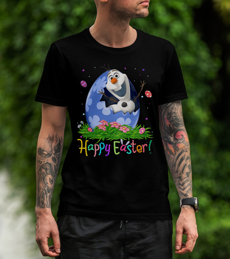 Happy Easter Olaf Egg Flowers T-Shirt