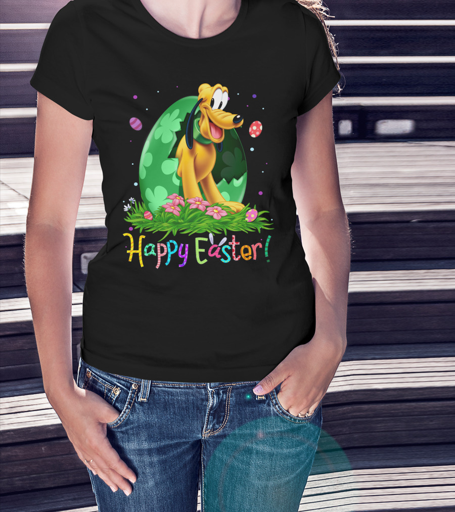 Happy Easter Pluto Disney Easter Egg Hunt T-Shirt