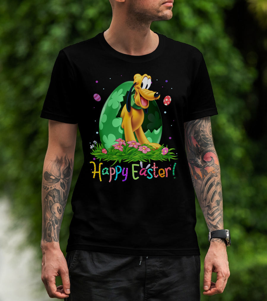 Happy Easter Pluto Disney Easter Egg Hunt T-Shirt