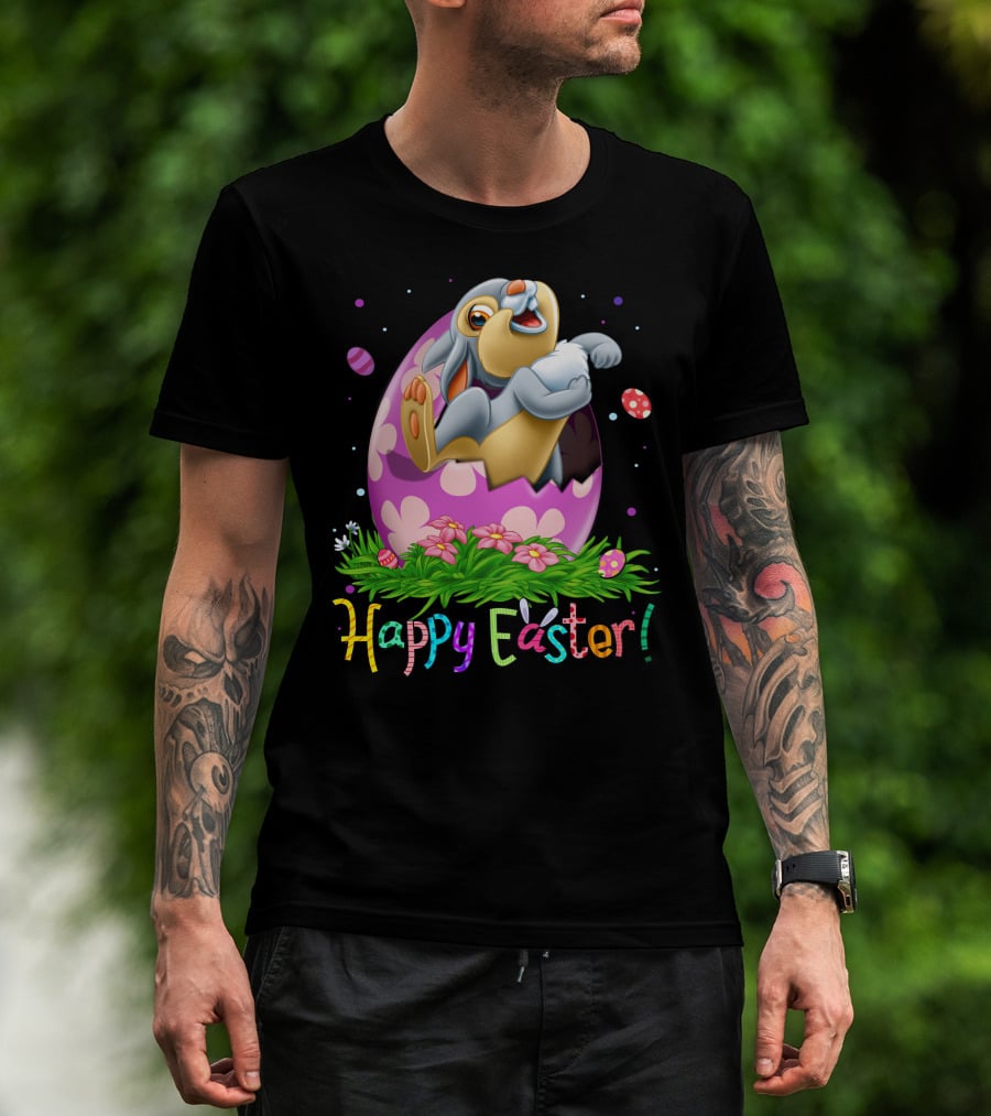 Happy Easter Thumper Easter Egg Rabbit T-Shirt