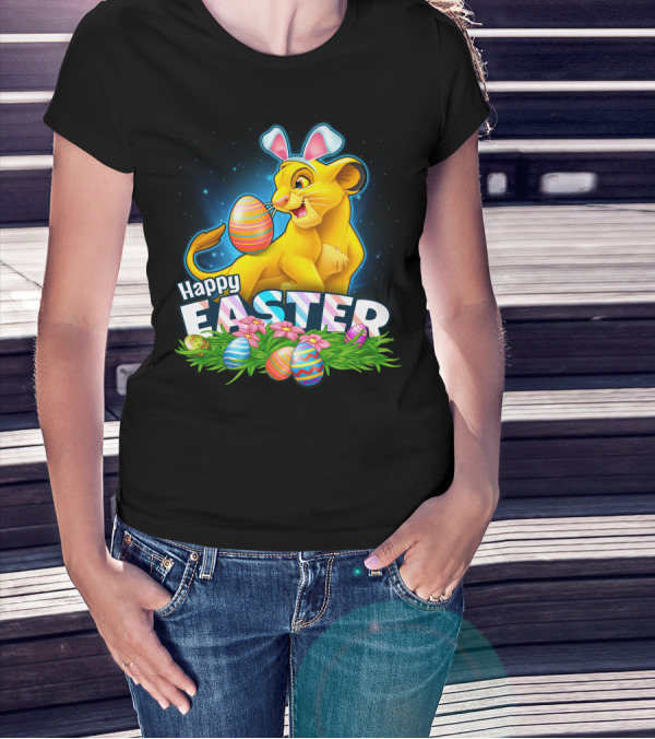 SIMBA Happy Easter Bunny Ears And Colorful Eggs T-Shirt