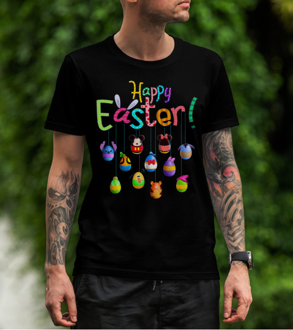 Happy Easter Disney Characters Egg Collection T-Shirt