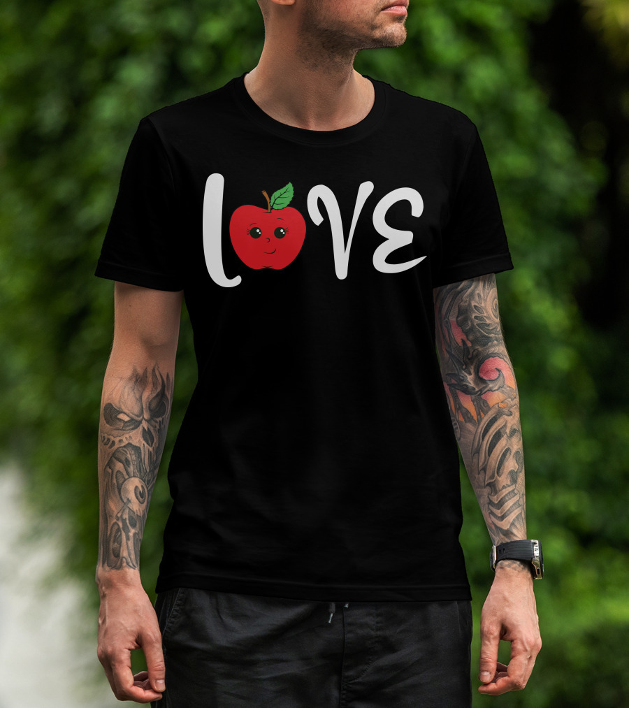 Love Cute Apple Emoji T-Shirt