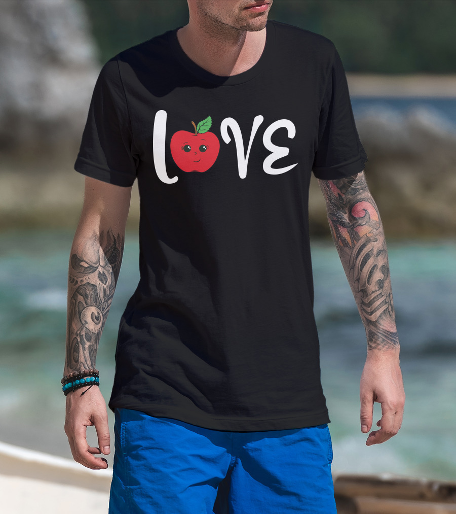 Love Cute Apple Emoji T-Shirt
