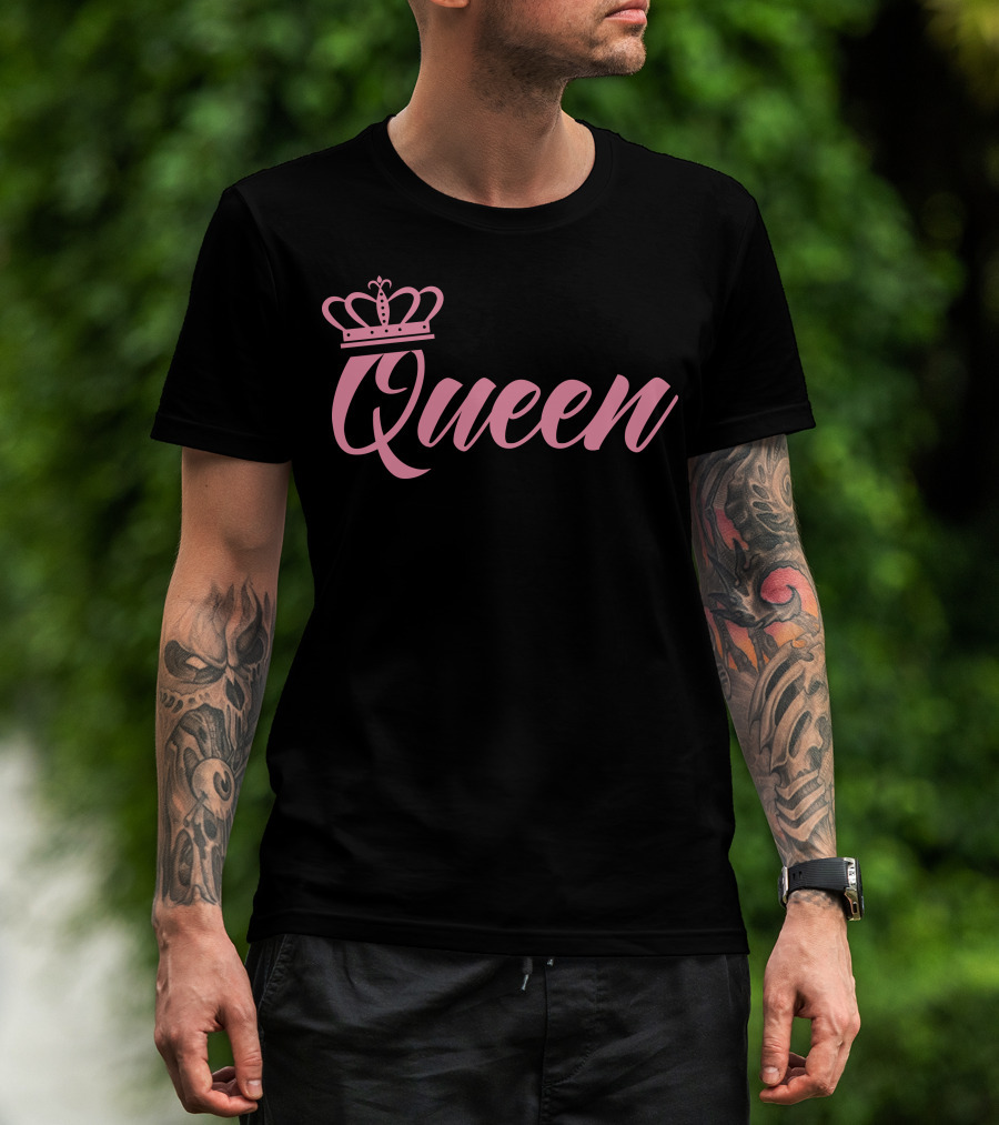 Queen Pink Crown Script T-Shirt