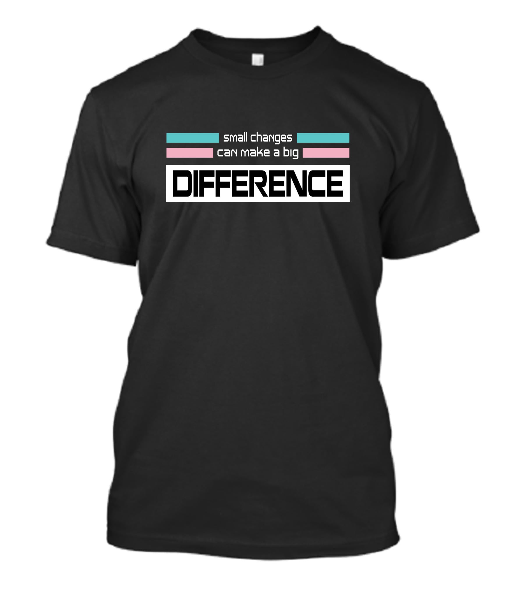 Small Changes Can Make A Big Difference Pastel Stripes T-Shirt