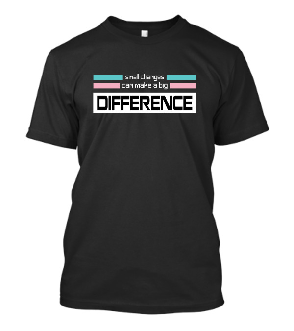 Small Changes Can Make A Big Difference Pastel Stripes T-Shirt