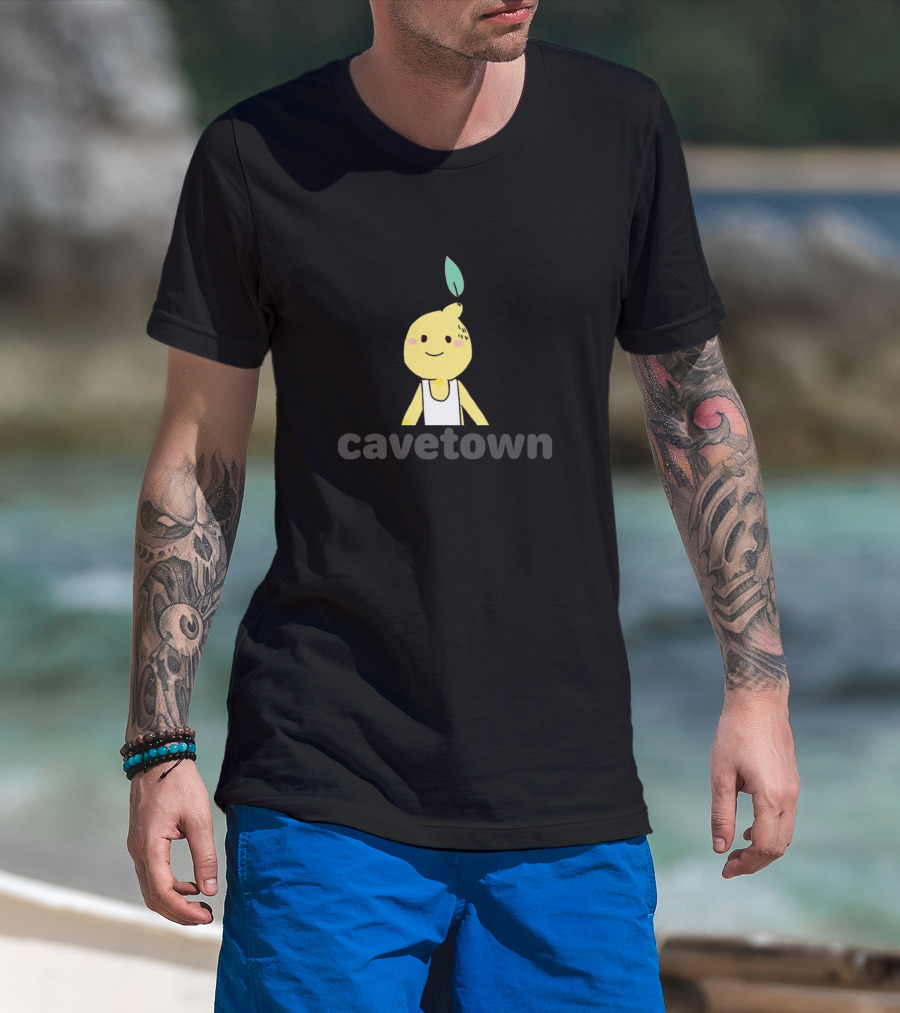 Cavetown Lemon Boy Character With Leaf And White T-Shirt