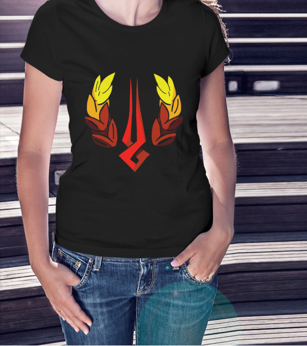 Hades Zagreus Icon With Red Laurel Symbols T-Shirt