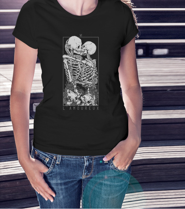 VI L'Amoureux Les Amoureux Classique Skeleton Embrace T-Shirt