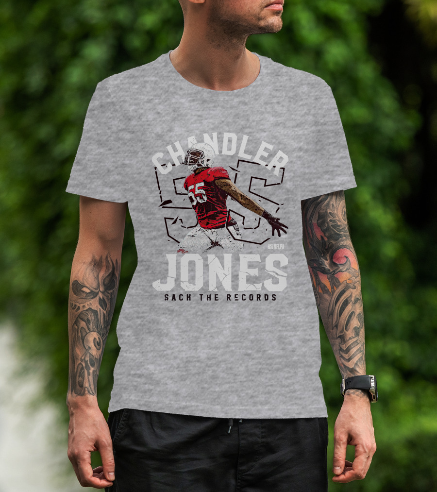 Chandler Jones 55 NFLPA Sack The Records T-Shirt