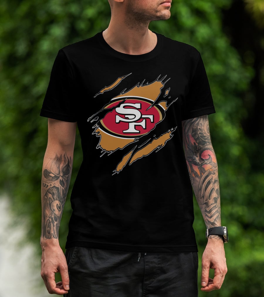San Francisco 49ers Sf Logo Claw Rip T-Shirt