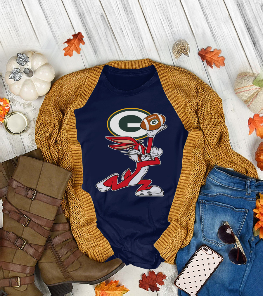 Green Bay Packers Bunny Football T-Shirt