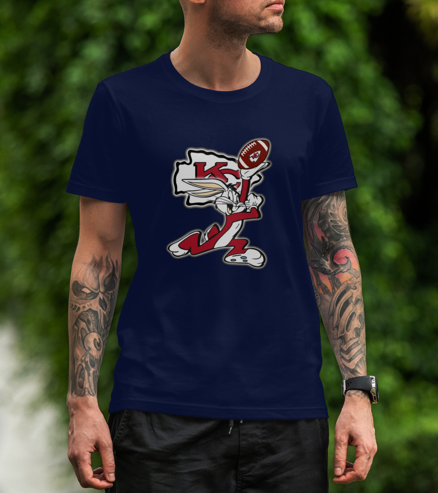 Kansas City Chiefs Bugs Bunny Football Kansas State T-Shirt