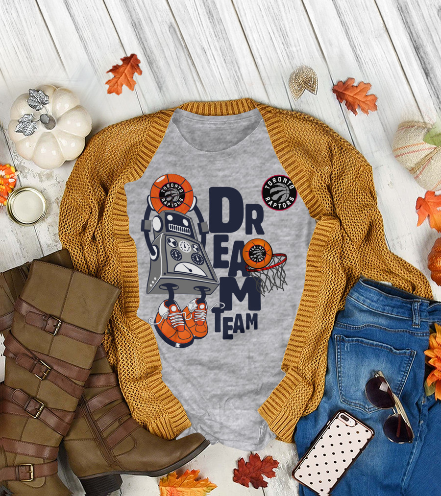 Toronto Raptors Dream Team Robot Basketball Hoops Sneakers T-Shirt