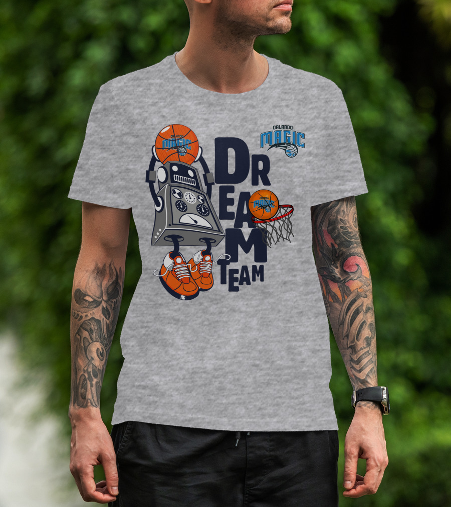 Orlando Magic Basketball Dream Team Robot Sneakers Basketball Hoop T-Shirt