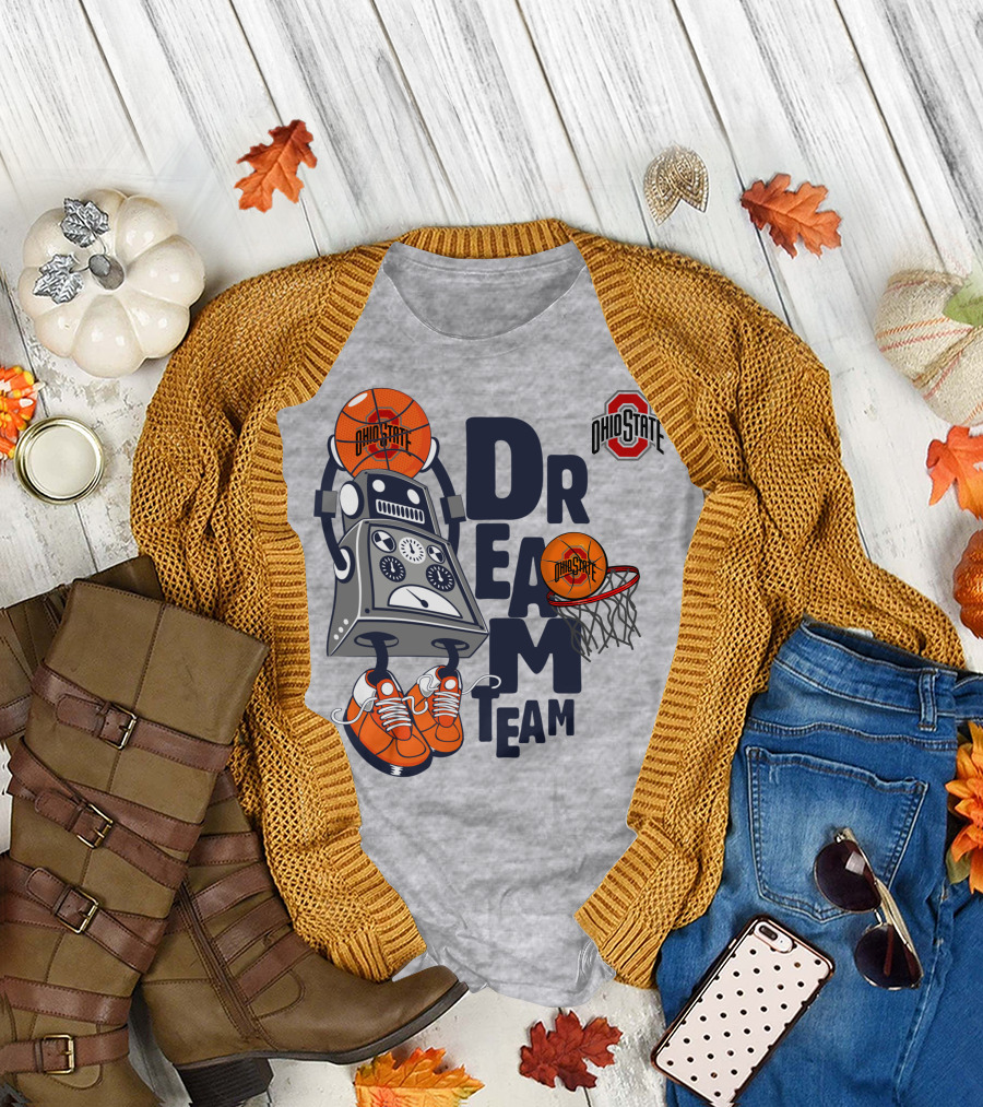 Ohio State Dream Team Robot Basketball Sports T-Shirt