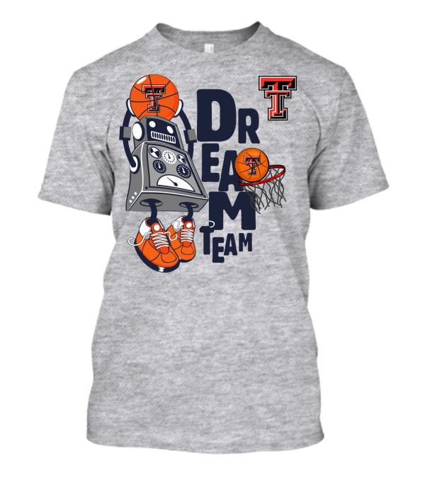 Texas Tech Dream Team Basketball Robot With Ttu Logos T-Shirt
