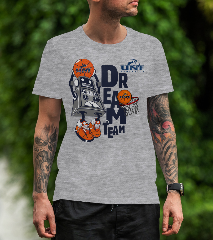 Unf Athletics Dream Team Robot Basketball T-Shirt