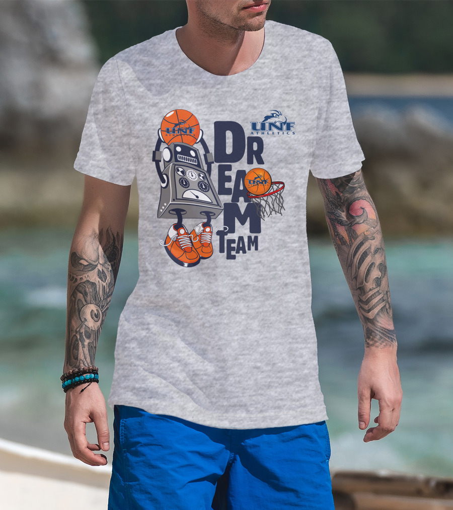 Unf Athletics Dream Team Robot Basketball T-Shirt