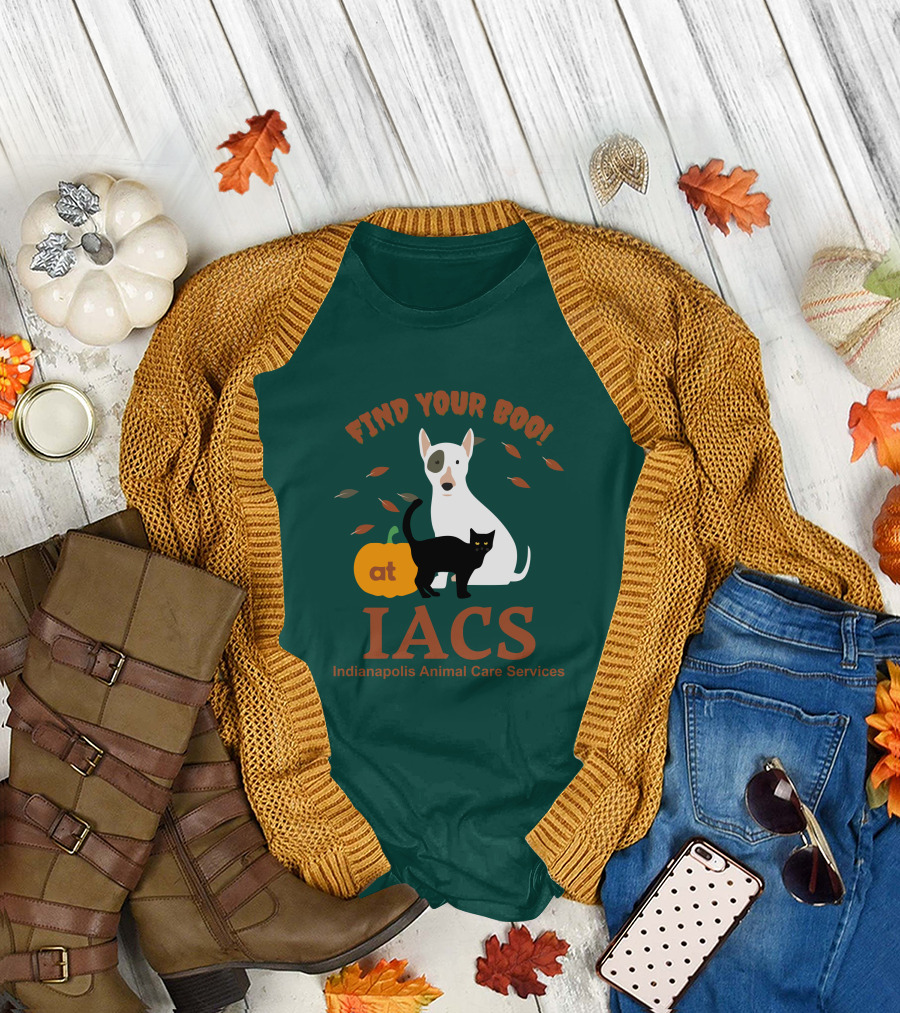 Bonfire Merch Find Your Boo at IACS Indianapolis Animal Care Services T-Shirt