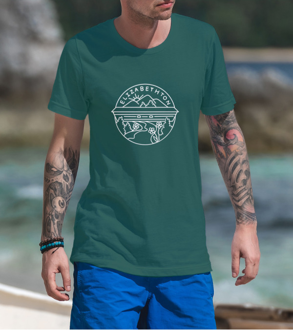 Elizabethton Scenic Mountain Landscape Raleigh Influence T-Shirt