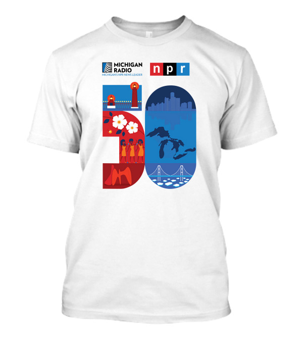 Michigan Radio NPR News Leader 50th Anniversary T-Shirt
