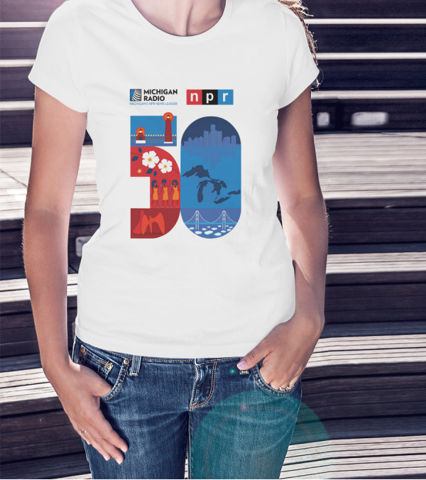 Michigan Radio NPR News Leader 50th Anniversary T-Shirt