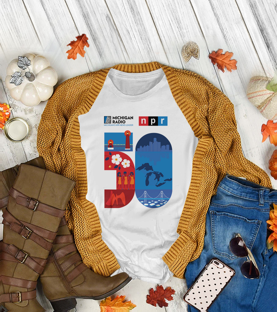 Michigan Radio NPR News Leader 50th Anniversary T-Shirt