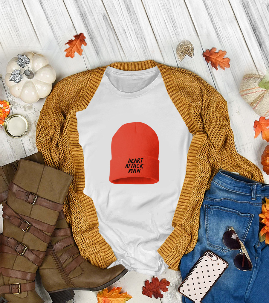Heart Attack Man Beanie Thoughtz And Prayerz T-Shirt