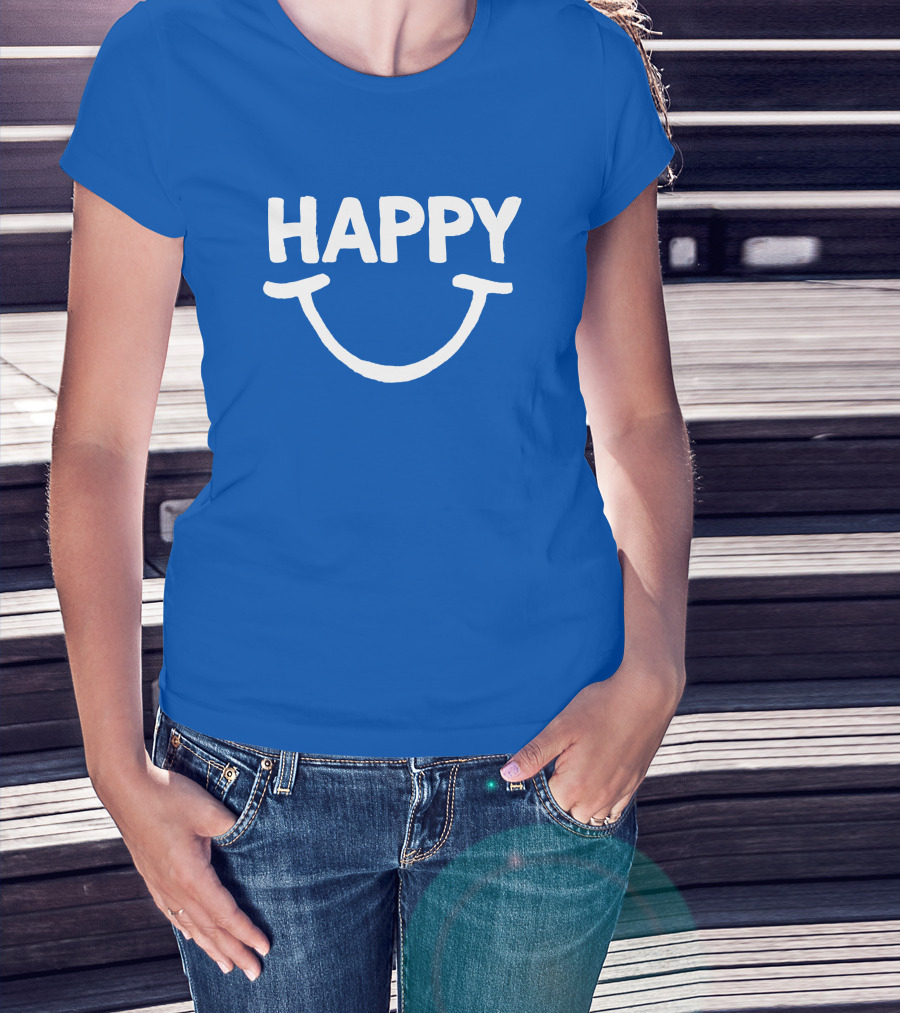 Tommo Robbo Happy Smile Blue T-Shirt