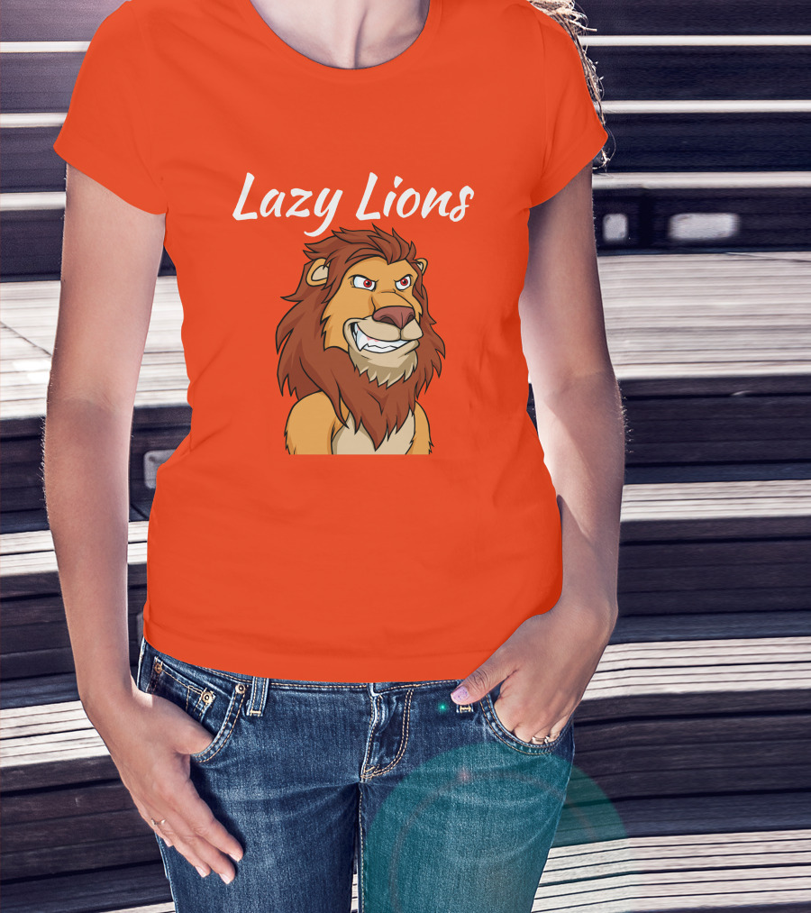 Lazy Lions NFT Apparel Bold Cartoon Lion T-Shirt