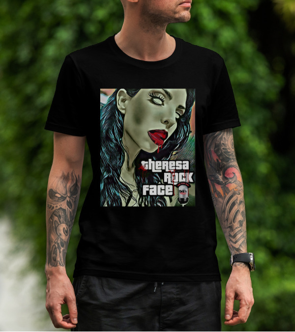 Theresa Rock Face Zombie Face 94.3 Radio Halloween Ram T-Shirt