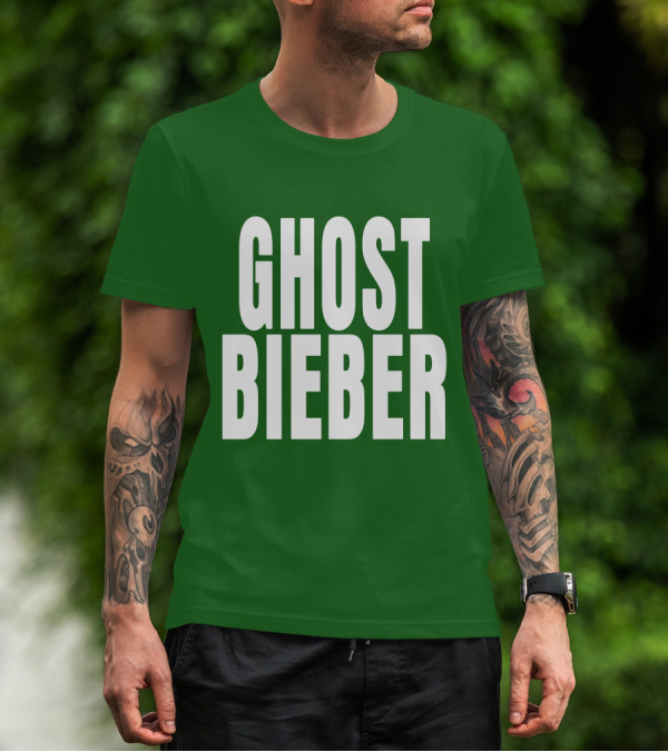 Shop Justin Bieber Music Ghost Bieber Crewneck T-Shirt