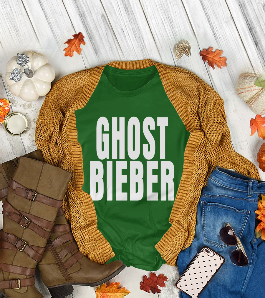 Shop Justin Bieber Music Ghost Bieber Crewneck T-Shirt
